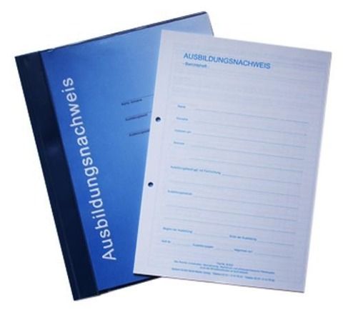 Produktbild: Ausbildungsnachweisblock - gewerbliche Ausbildung, f&uuml;r drei Jahre, 3 Bl&ouml;cke und stabiler Sammelhefter