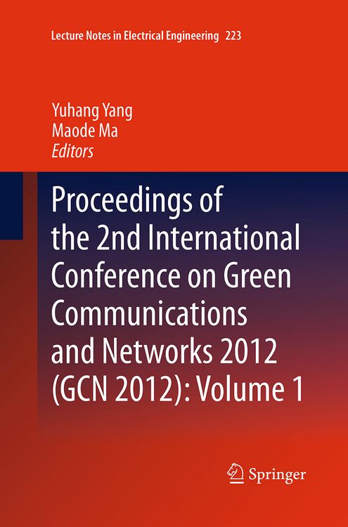 Produktbild: Proceedings of the 2nd International Conference on Green Communications and Networks 2012 (GCN 2012): Volume 1