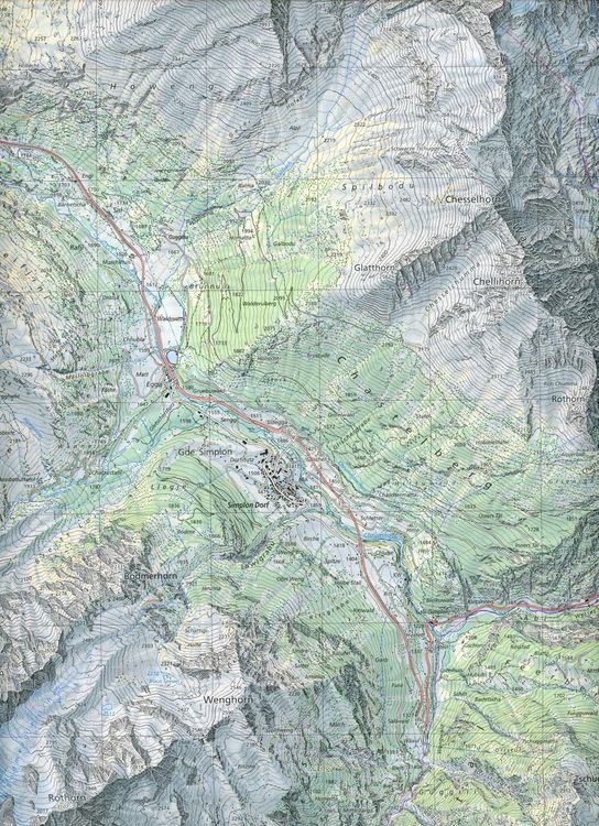 Produktbild: Swisstopo 1 : 25 000 Simplon
