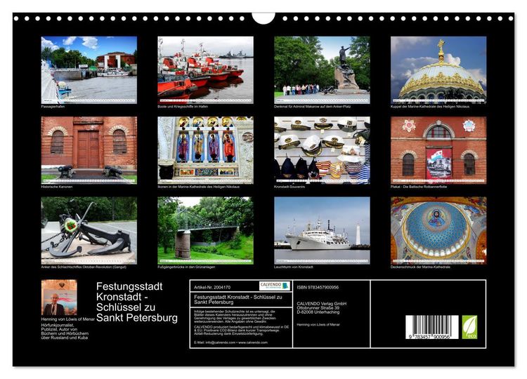 Produktbild: Festungsstadt Kronstadt - Schl&uuml;ssel zu Sankt Petersburg (Wandkalender 2026 DIN A3 quer), CALVENDO Monatskalender
