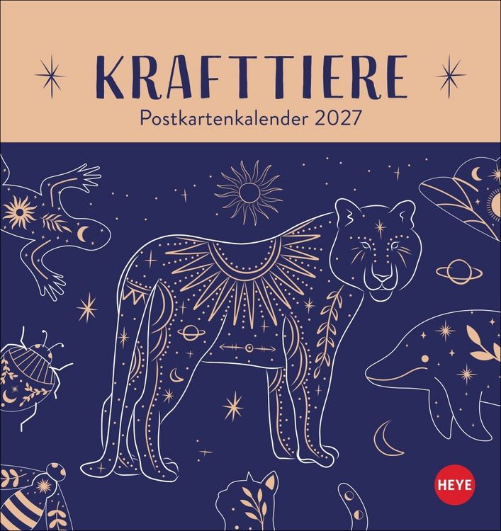 Produktbild: Krafttiere Postkartenkalender 2027
