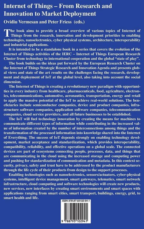 Produktbild: Internet of Things Applications - From Research and Innovation to Market Deployment