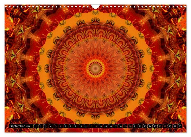 Produktbild: Energie - Mandalas in orange (Wandkalender 2026 DIN A3 quer), CALVENDO Monatskalender