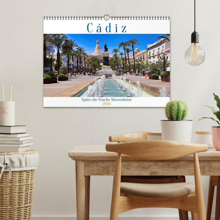 Produktbild: C&aacute;diz Sp&uuml;re die frische Meeresbrise (Wandkalender 2026 DIN A3 quer), CALVENDO Monatskalender