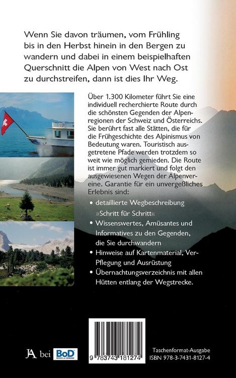 Produktbild: Die Alpen West-Ost (Taschenformat-Ausgabe)
