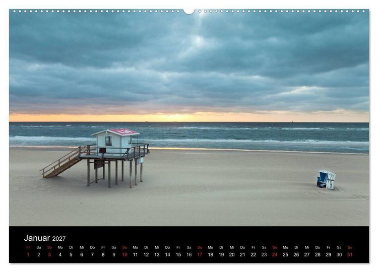 Produktbild: SYLT hinter den D&uuml;nen (Wandkalender 2027 DIN A2 quer), CALVENDO Monatskalender