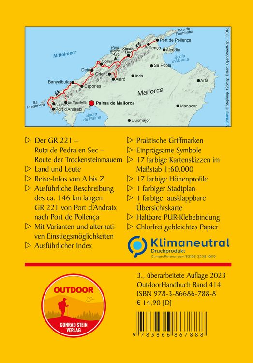 Produktbild: Mallorca GR 221 Route der Trockensteinmauern