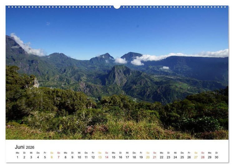 Produktbild: La R&eacute;union - Auf der Insel der Gef&uuml;hle (hochwertiger Premium Wandkalender 2026 DIN A2 quer), Kunstdruck in Hochglanz