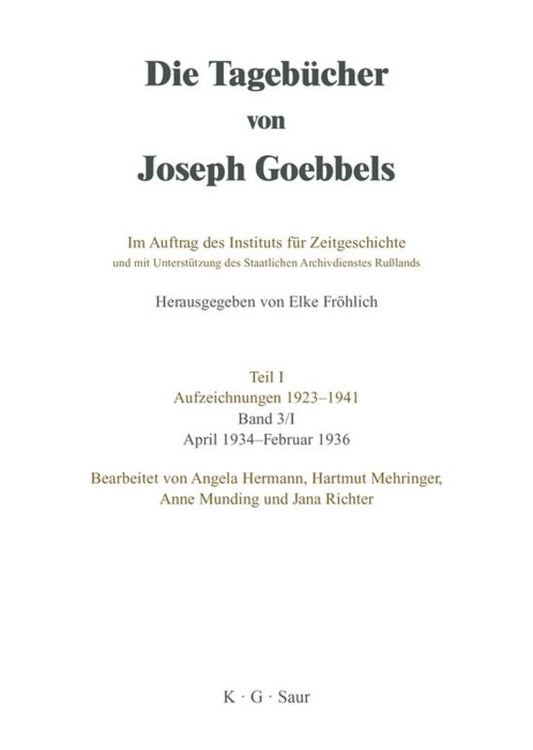 Produktbild: April 1934 - Februar 1936
