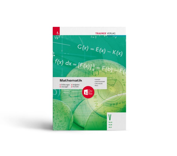 Produktbild: Mathematik V HLW/HLM/HLK + TRAUNER-DigiBox - Erkl&auml;rungen, Aufgaben, L&ouml;sungen, Formeln