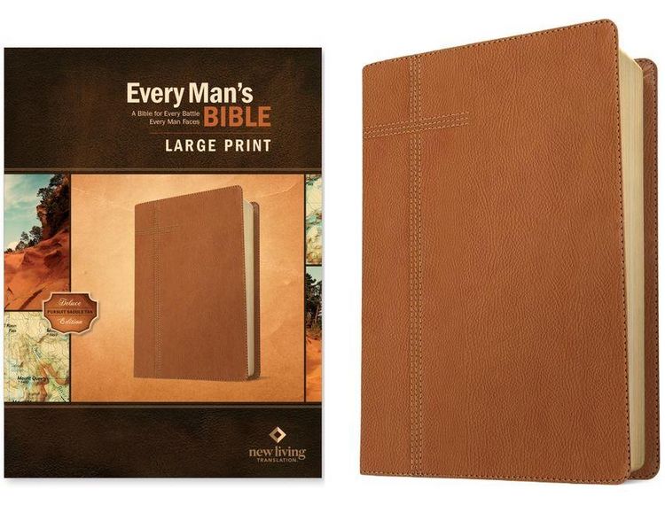 Produktbild: Every Man's Bible Nlt, Large Print (Leatherlike, Pursuit Saddle Tan)