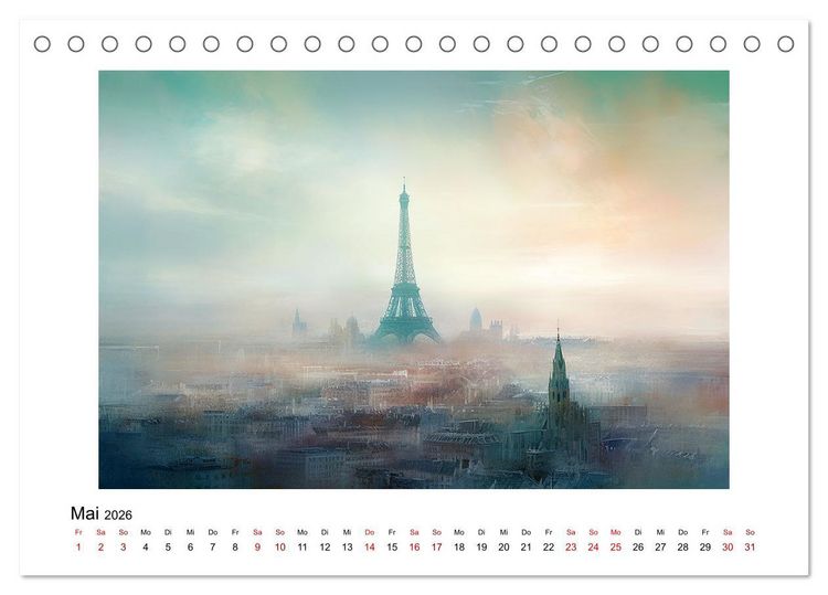 Produktbild: Fantasiest&auml;dte (Tischkalender 2026 DIN A5 quer), CALVENDO Monatskalender