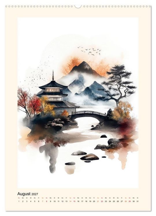 Produktbild: Japan - Momente der Stille (hochwertiger Premium Wandkalender 2027 DIN A2 hoch), Kunstdruck in Hochglanz