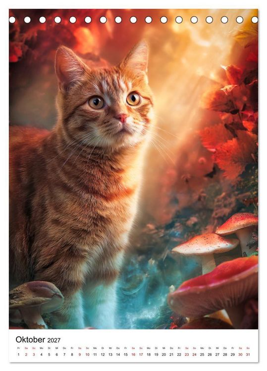 Produktbild: Feuer auf vier Pfoten - Die sch&ouml;nsten roten Katzen (Tischkalender 2027 DIN A5 hoch), CALVENDO Monatskalender