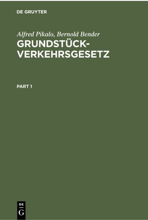 Produktbild: Grundst&uuml;ckverkehrsgesetz