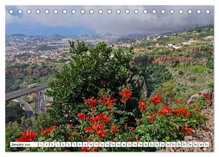 Produktbild: Madeira island of eternal spring (Desk Calendar 2026 DIN A5 landscape), CALVENDO 12 Month DeskCalendar