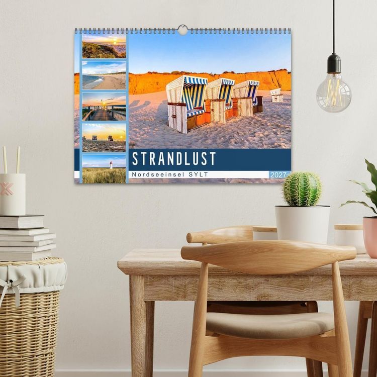 Produktbild: STRANDLUST Nordseeinsel Sylt (Wandkalender 2027 DIN A3 quer), CALVENDO Monatskalender