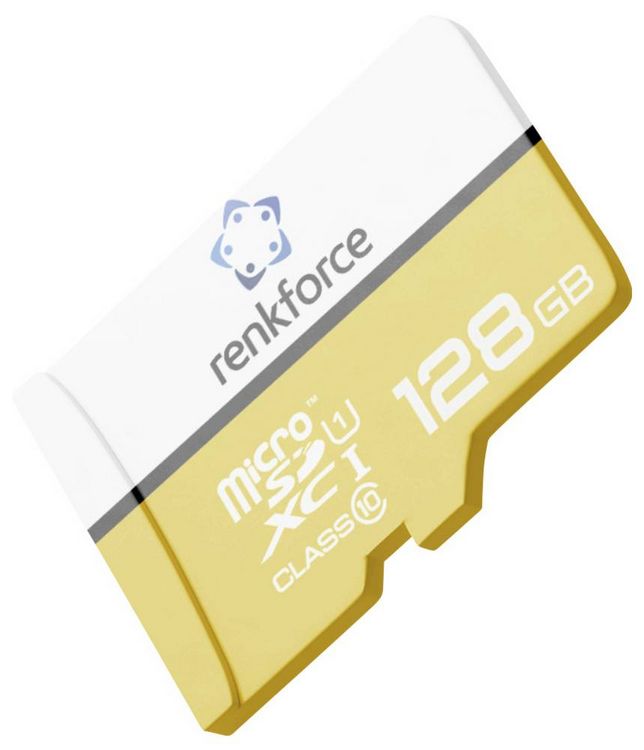 Produktbild: Renkforce RF-mSDXC-128GB microSD-Karte 128GB Class 10, UHS-Class 1, UHS-I inkl. SD-Adapter
