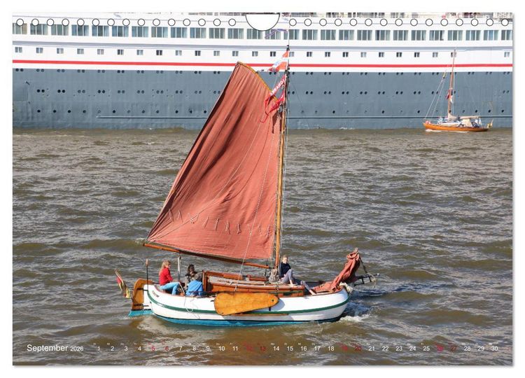 Produktbild: Segelschiffe auf der Elbe (Wandkalender 2026 DIN A4 quer), CALVENDO Monatskalender