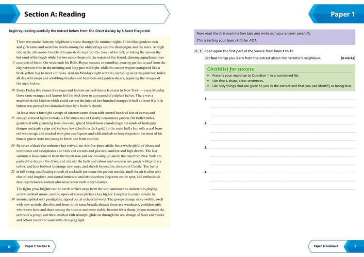 Produktbild: Collins GCSE 9-1 Revision - Aqa GCSE 9-1 English Language Exam Practice Workbook for Grade 5