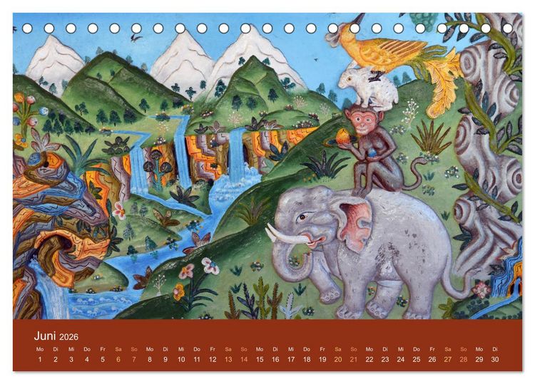Produktbild: Buddhistische G&ouml;tter, G&ouml;tzen und D&auml;monen (Tischkalender 2026 DIN A5 quer), CALVENDO Monatskalender