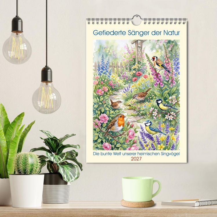 Produktbild: Gefiederte S&auml;nger der Natur (Wandkalender 2027 DIN A4 hoch), CALVENDO Monatskalender