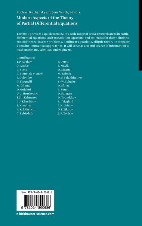 Produktbild: Modern Aspects of the Theory of Partial Differential Equations