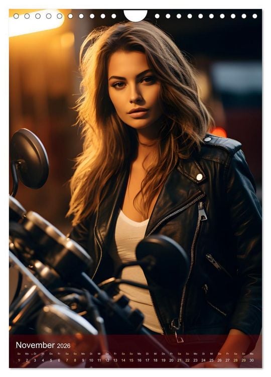 Produktbild: Bikes and Girls: Sexy M&auml;dels auf hei&szlig;en Mottorr&auml;dern (Wandkalender 2026 DIN A4 hoch), CALVENDO Monatskalender