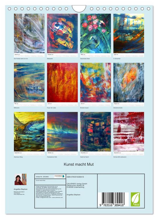 Produktbild: Kunst macht Mut (Wandkalender 2026 DIN A4 hoch), CALVENDO Monatskalender