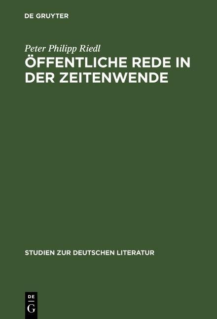 Produktbild: &Ouml;ffentliche Rede in der Zeitenwende
