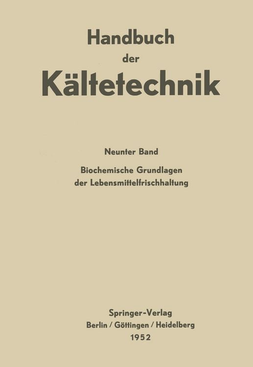 Produktbild: Biochemische Grundlagen der Lebensmittelfrischhaltung
