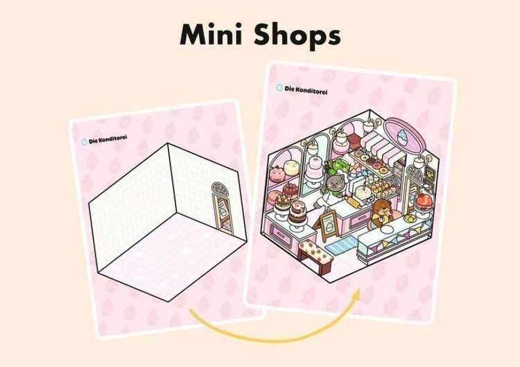 Produktbild: Sweet & Cosy Stickerbuch: Mini Shops