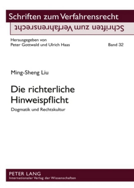 Produktbild: Die richterliche Hinweispflicht