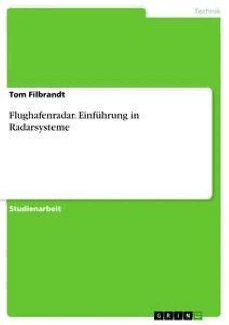 Produktbild: Flughafenradar. Einf&uuml;hrung in Radarsysteme