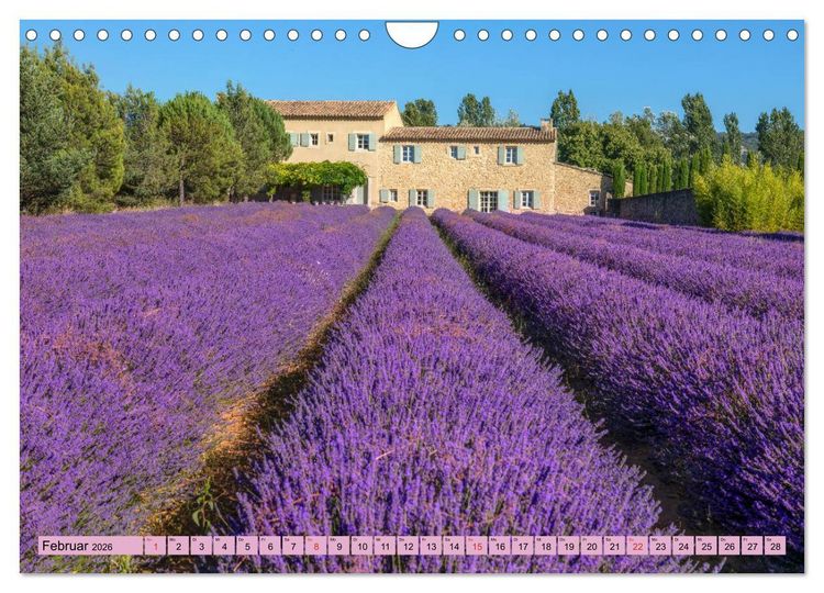 Produktbild: Provence, Lavendelzeit in S&uuml;dfrankreich (Wandkalender 2026 DIN A4 quer), CALVENDO Monatskalender