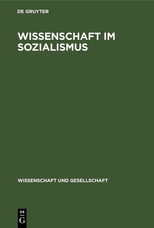 Produktbild: Wissenschaft im Sozialismus