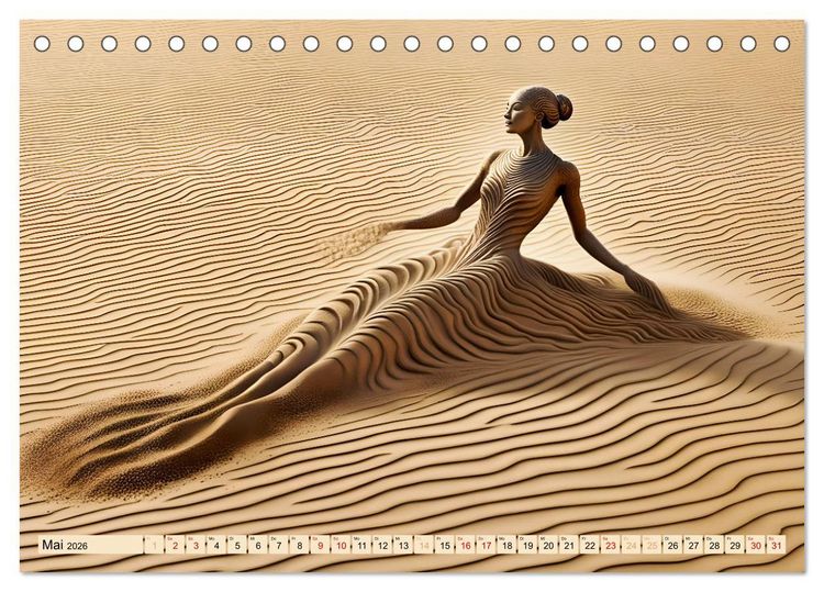 Produktbild: Sandige Visionen (Tischkalender 2026 DIN A5 quer), CALVENDO Monatskalender
