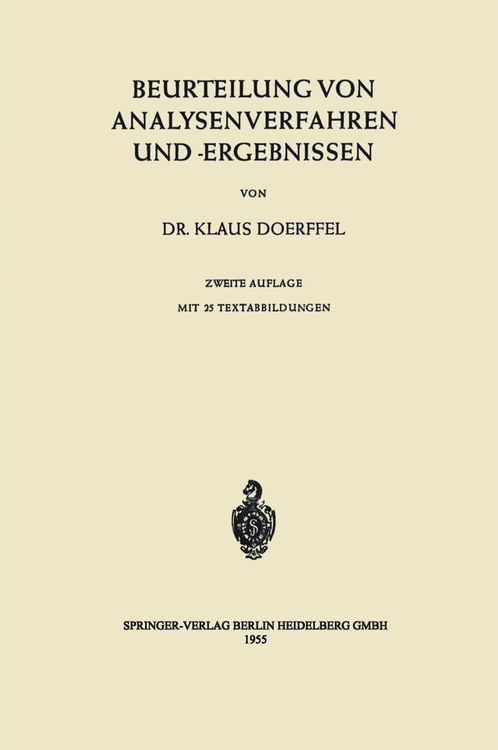 Produktbild: Beurteilung von Analysenverfahren und -Ergebnissen