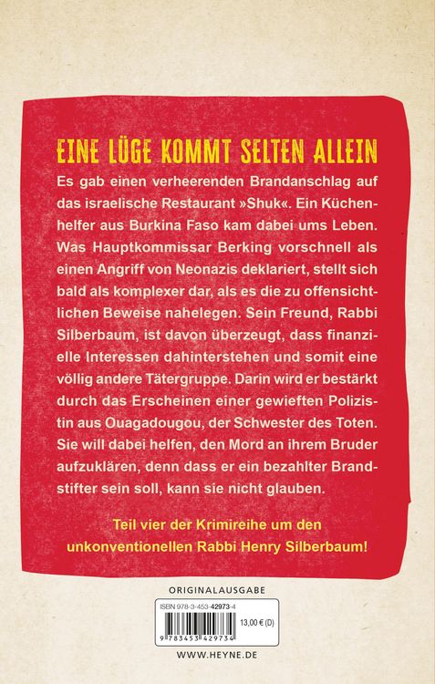 Produktbild: Der Rabbi und der Kommissar: Du sollst nicht l&uuml;gen