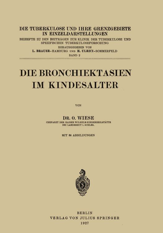 Produktbild: Die Bronchiektasien im Kindesalter