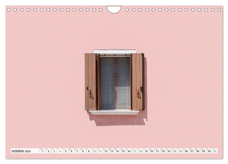 Produktbild: Burano et Minimalisme (Calendrier mural 2026 DIN A4 vertical), CALVENDO calendrier mensuel