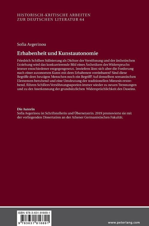 Produktbild: Erhabenheit und Kunstautonomie