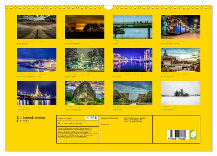 Produktbild: Dortmund, meine Heimat (Wandkalender 2026 DIN A3 quer), CALVENDO Monatskalender