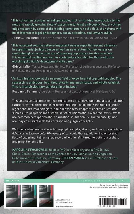 Produktbild: Advances in Experimental Philosophy of Law