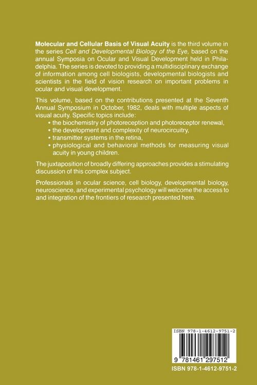 Produktbild: Molecular and Cellular Basis of Visual Acuity