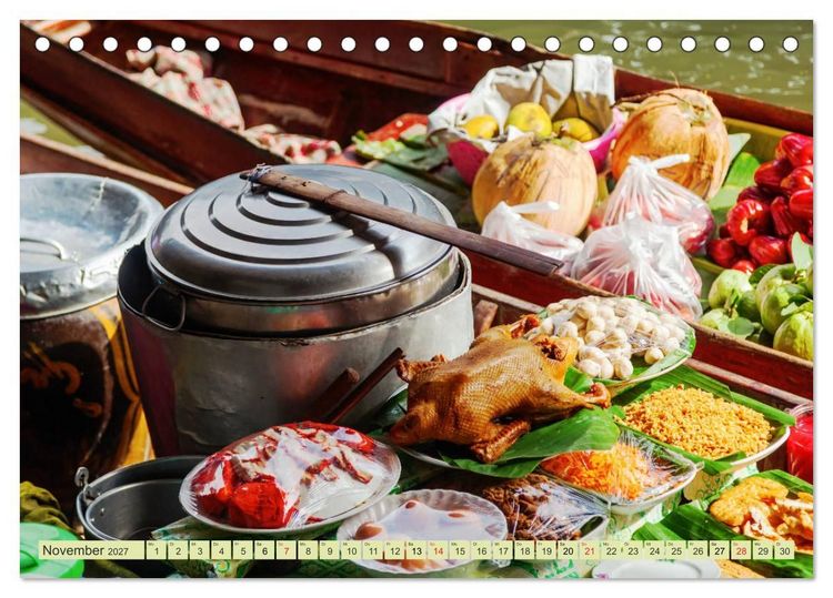 Produktbild: M&auml;rkte der Welt - fotografische Impressionen von M&auml;rkten ber&uuml;hmter St&auml;dte (Tischkalender 2027 DIN A5 quer), CALVENDO Monatskalender