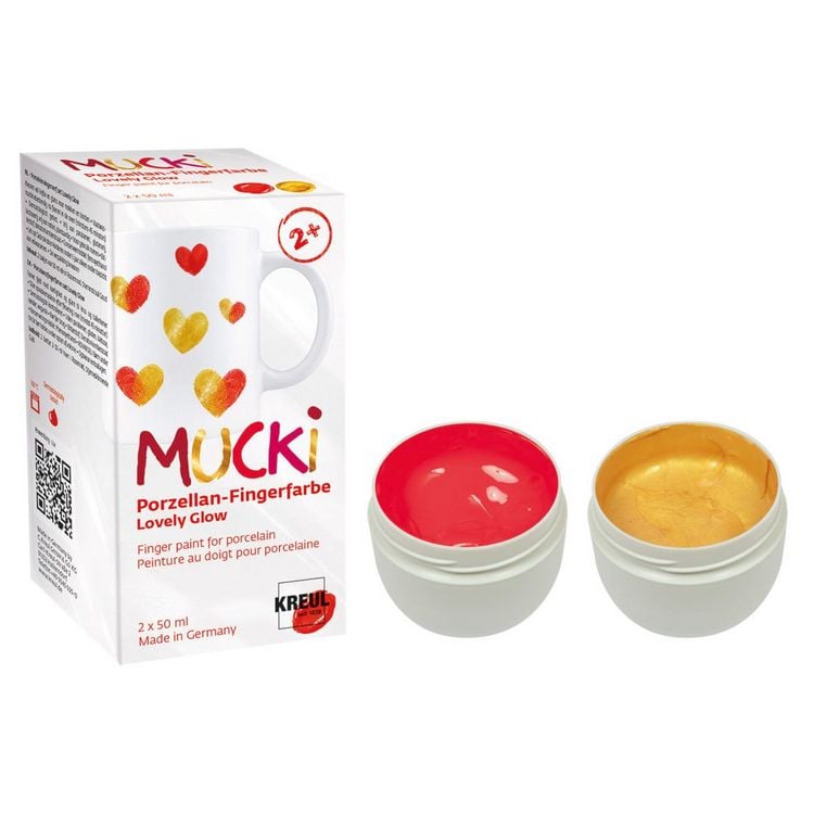 Produktbild: MUCKI Porzellan-Fingerfarbe Set Lovely Glow 2 x 50 ml