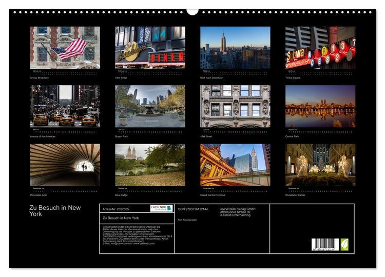 Produktbild: Zu Besuch in New York (Wandkalender 2026 DIN A2 quer), CALVENDO Monatskalender