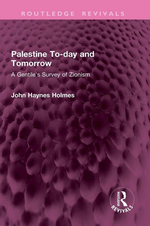Produktbild: Palestine To-day and Tomorrow