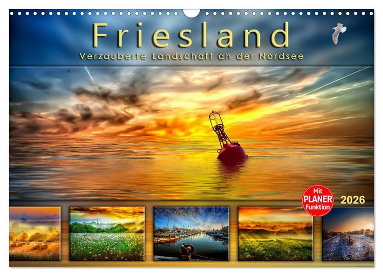 Produktbild: Friesland, verzauberte Landschaft an der Nordsee (Wandkalender 2026 DIN A3 quer), CALVENDO Monatskalender
